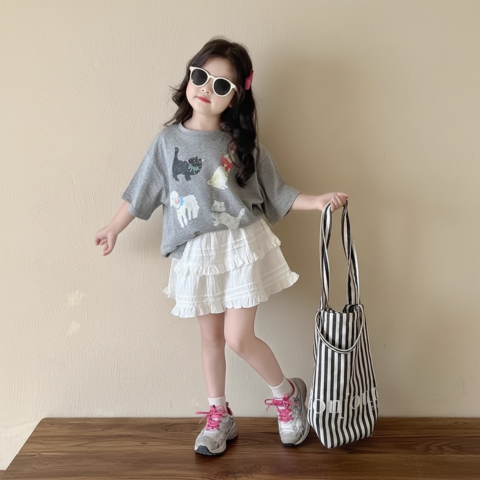 CatFun – Casual & lekfullt – Oversized-T-shirt med kattmotiv