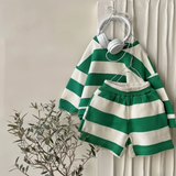 LittleStyle – Mjukt och bekvämt – Randigt Comfy-set i bomull