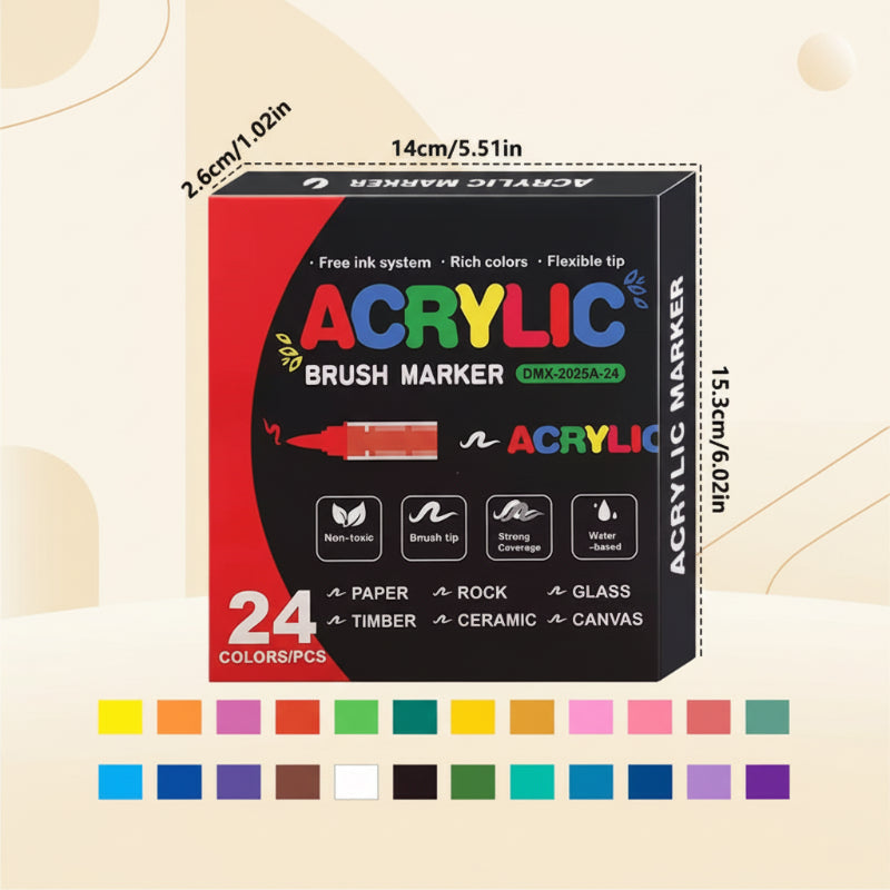 ColorCraft – Kreativt & hållbart – Akrylmarkörer med penselspets
