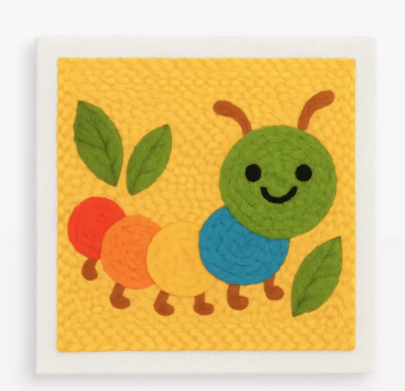 ThreadArt – Handgjort & Färgglatt – Broderisats med djurmotiv