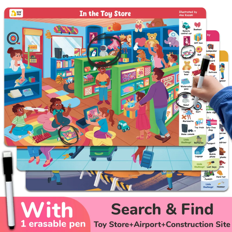 Search and Find Game – Lärande & lek – Aktivitetsbok
