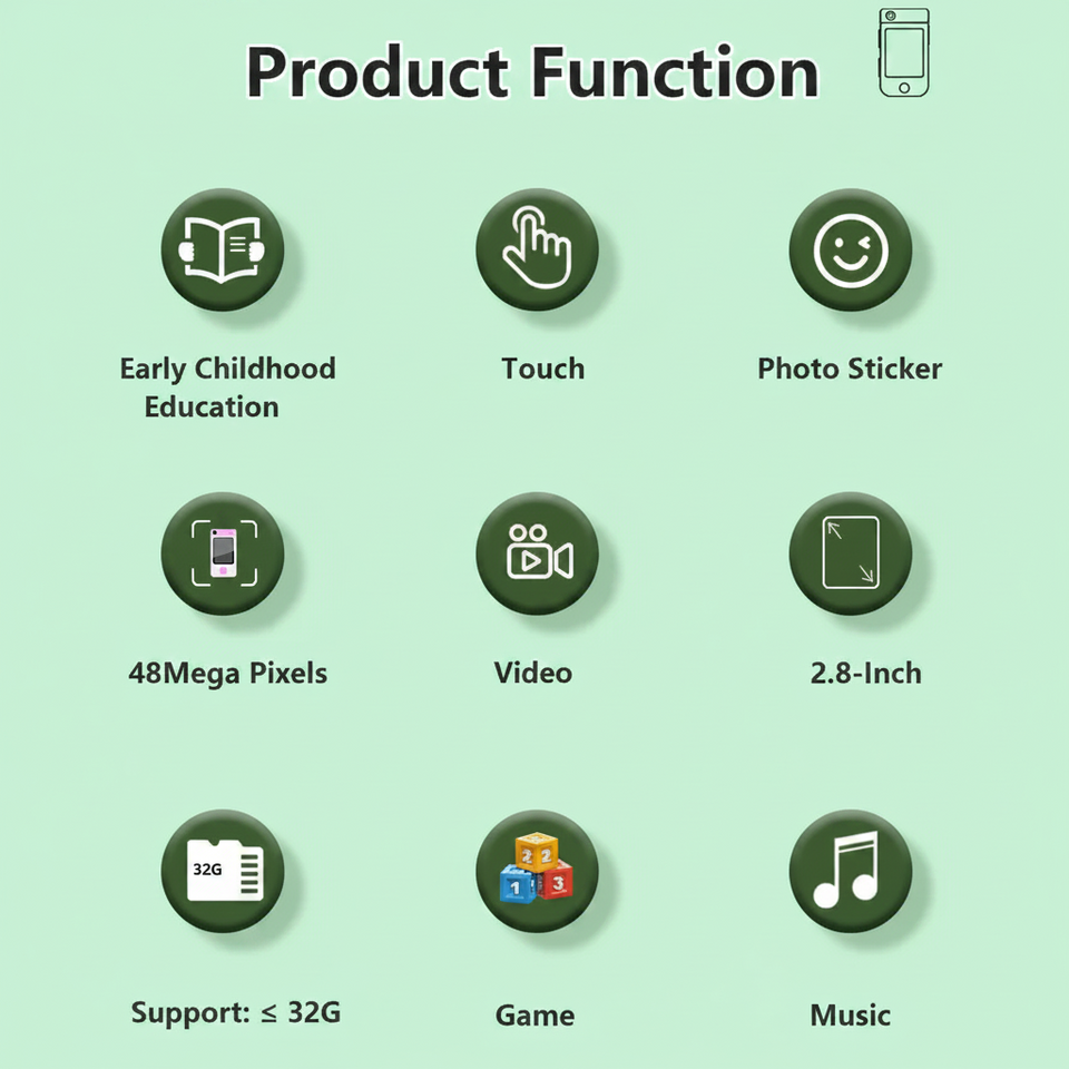 KiddoPhone – Lärorikt och interaktivt – Smartphone för barn med kamera och spel