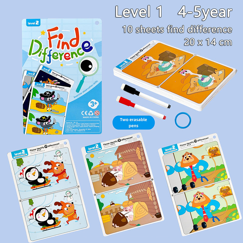 Spot the Difference Game – Koncentration & inlärning – Kortspel