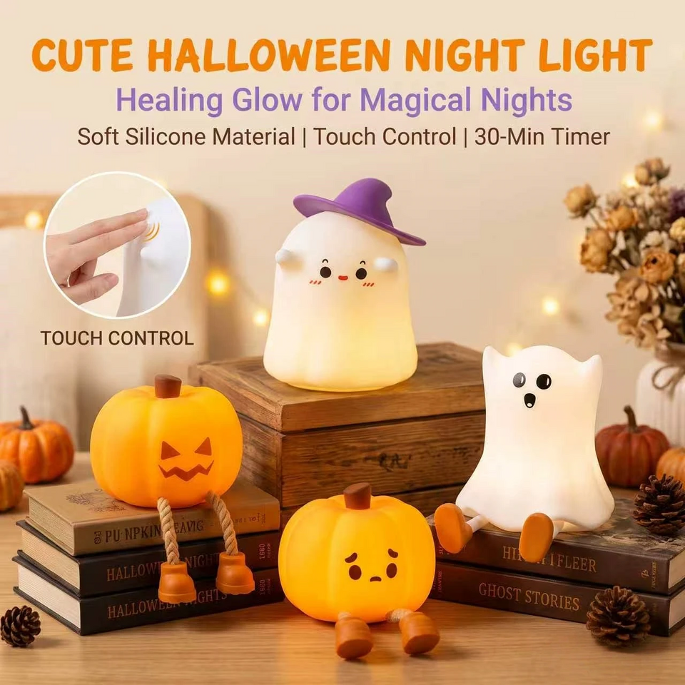 SpookyLamp – Gulligt & stämningsfullt – Halloween-nattlampa