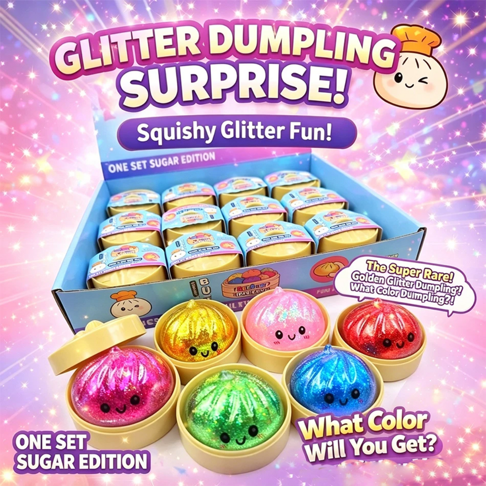 FunSquish – Färgglatt & glitterkul – Glitter-squishy-klumpar
