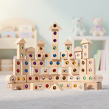 Rainbow Gem Stacking Blocks – Kreativt & lärorikt – Set med stapelklossar i trä