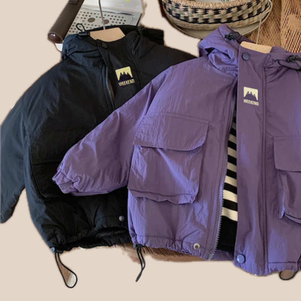 LiloWear – Vindtät och vattenavvisande – Barnvindjacka med huva