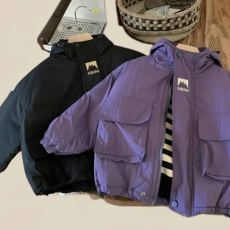 LiloWear – Vindtät och vattenavvisande – Barnvindjacka med huva