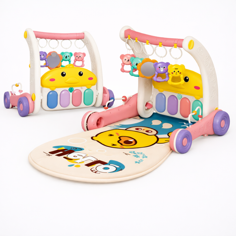 Step & Play – Interaktivt & Säker – 3-i-1 gåstol & babygym