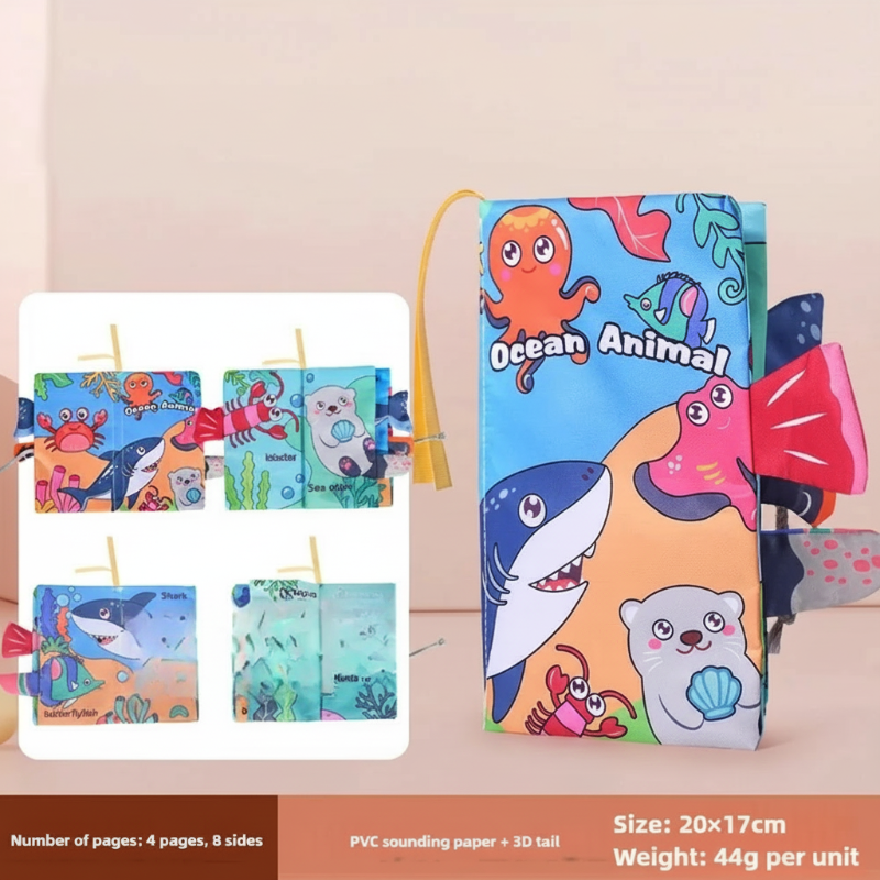 SoftTails – Färgglatt & Sensoriskt – Baby-pärlbok