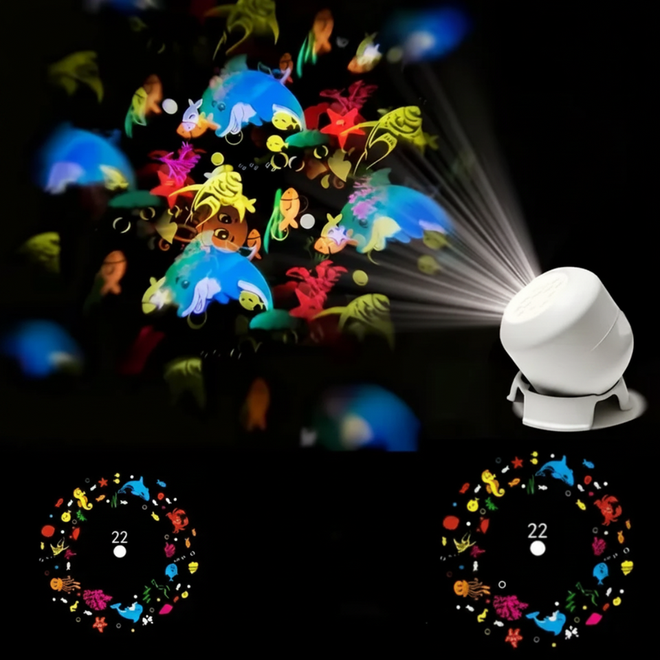 SeaDream – Lekfullt & lärorikt – 360° roterande LED-nattlampa