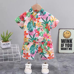 Mini Fashion™ - Fräsch och glad - Blommigt set för pojkar