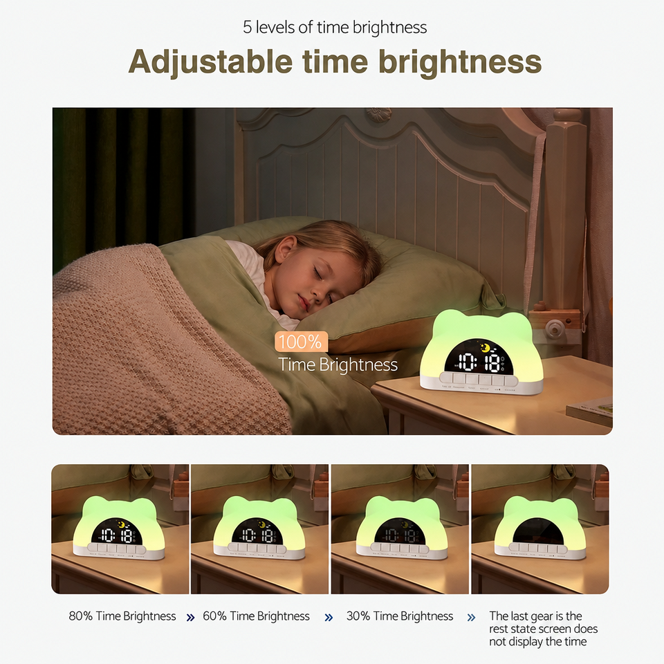 TinySunrise – Mjuk & funktionell – digital väckarklocka med soluppgångsljus