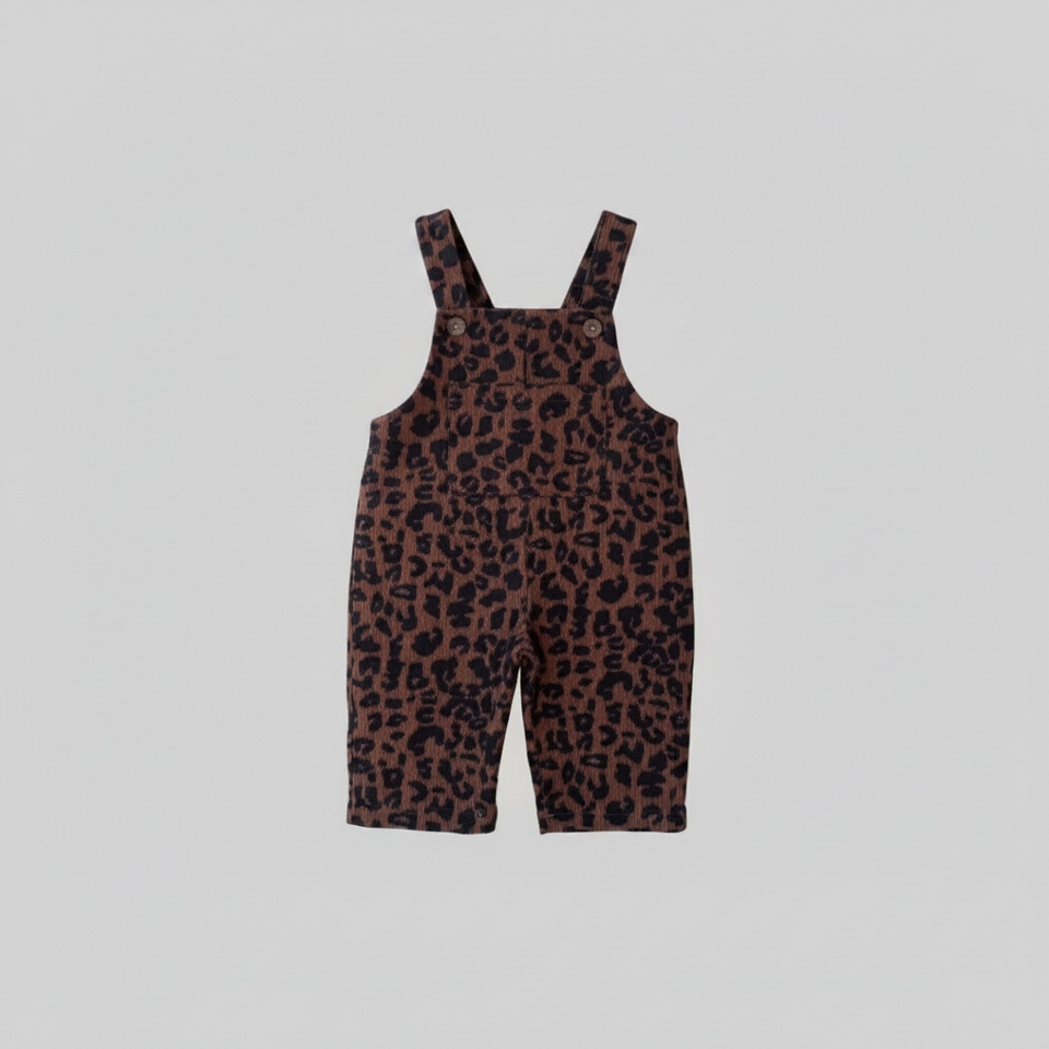 LeopardChic – Trendiga & bekväma – Jenters överallsbyxor med leopardmönster