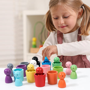 Färgkanal – Lärande och upptäckt – Montessori färgsorteringsspel i trä