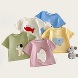 LittlePatch – Tecknad film & Roligt  – Barn-T-shirt med tecknade film-patchar