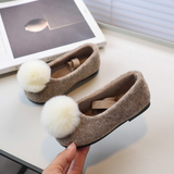SoftSteps –  Varmt & mjukt – Flickor skor med plyschpompon