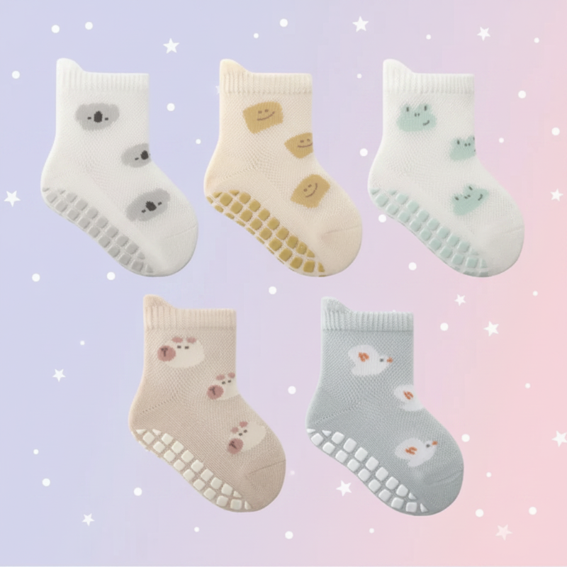 Soft Grip Socks – Mjuka & praktiska – halkskyddsstrumpor för bebisar