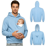 CuddleDad – Bekväm och praktisk – Hoodie för män med förvaringsficka