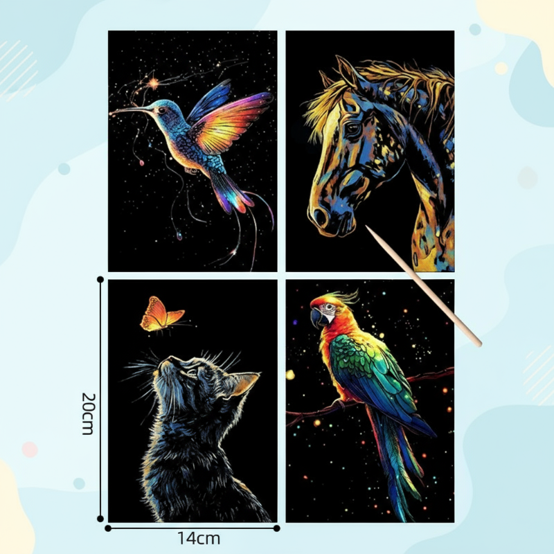 GlowArt – Glow-in-the-dark – Skrapkortsset