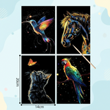 GlowArt – Glow-in-the-dark – Skrapkortsset