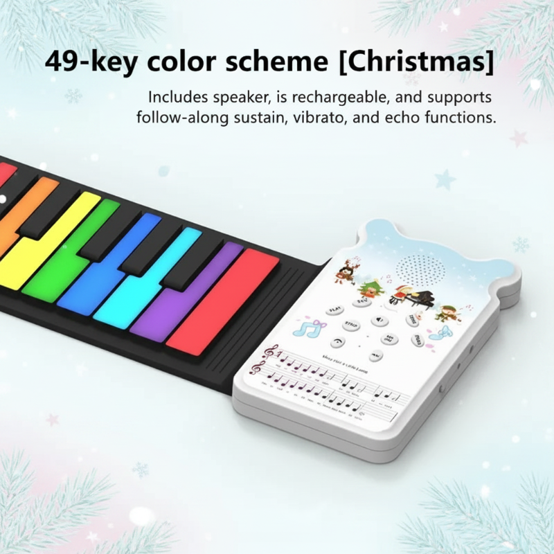 Roll-up Piano Keyboard – Kreativt & lärorikt – hopfällbart piano