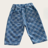 DenimCheck – Bekväma & trendiga – Barnbyxor med rutmönster