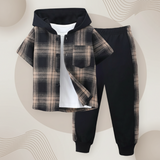Boys Checkered Outfit – Trendigt och bekvämt – Rutigt klädset för barn