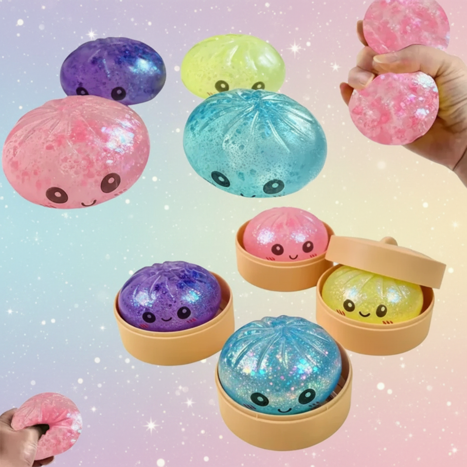FunSquish – Färgglatt & glitterkul – Glitter-squishy-klumpar