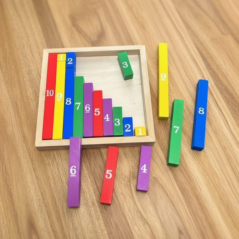 TinyMath – Lärorikt & pedagogiskt – Räknebräda i trä med siffror