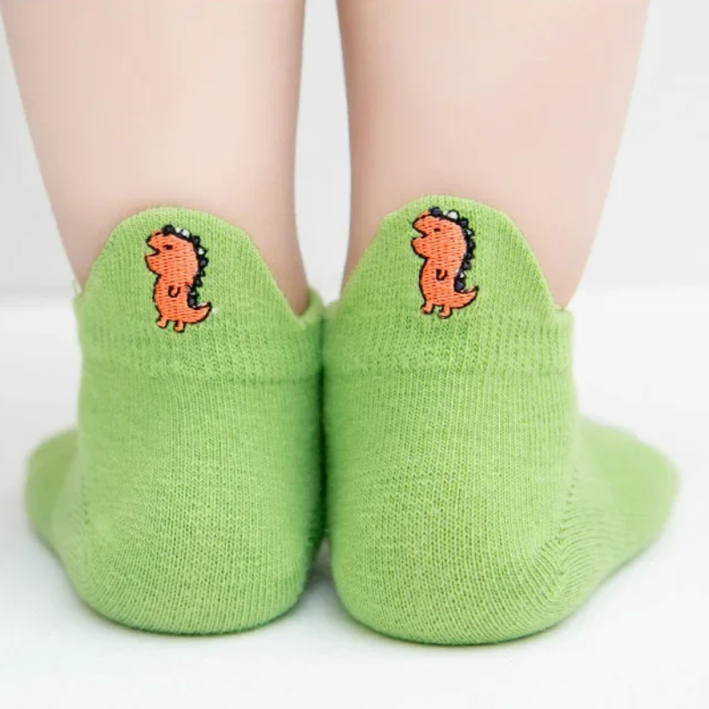 PlayfulToes – Färgglada & mjuka – korta barnstrumpor (5-pack)