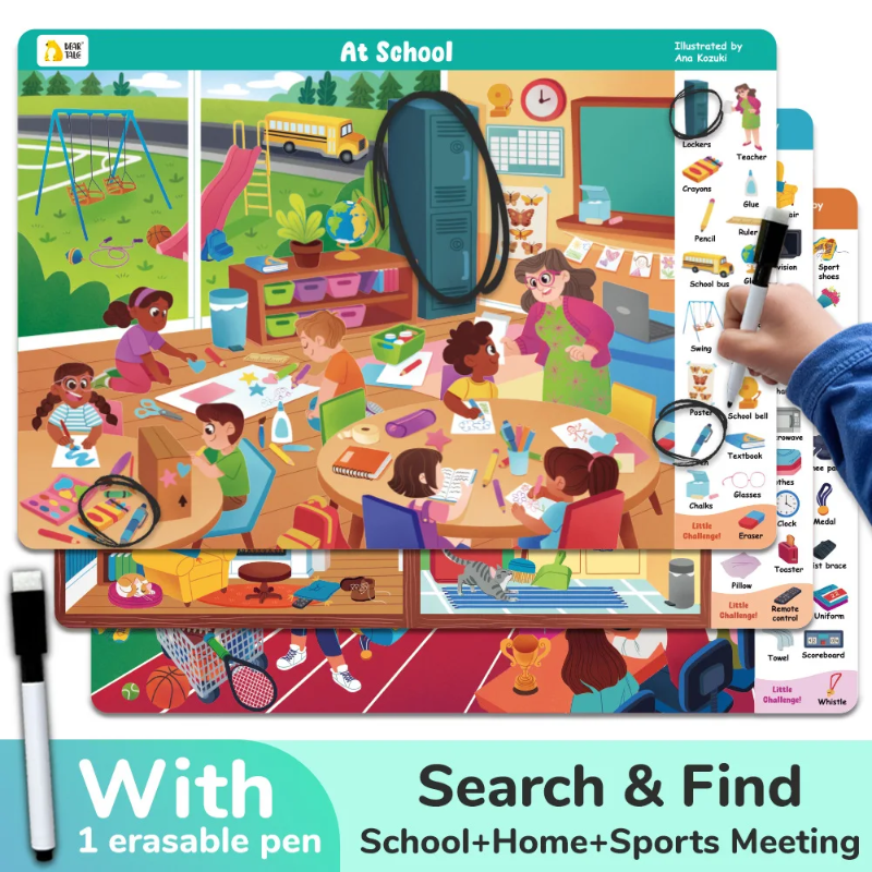 Search and Find Game – Lärande & lek – Aktivitetsbok