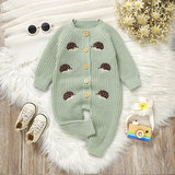 CozyHedge – Mjuk & varm – Stickad babyoverall med igelkottmönster