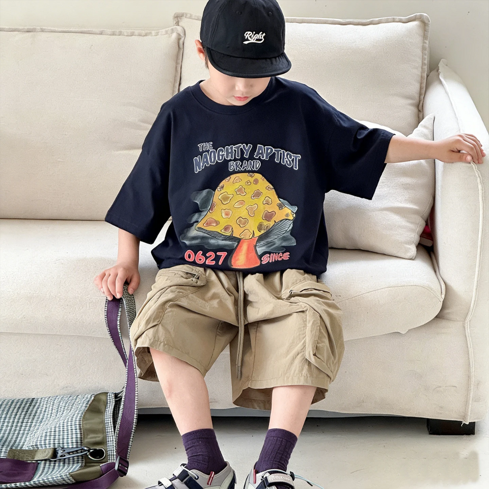 MushroomPlay – Casual & Streetwear – Oversized T-shirt med svampmotiv