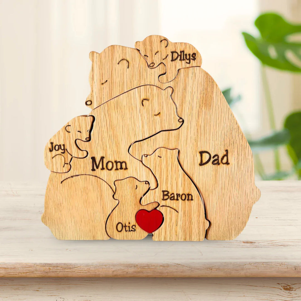 Family Puzzle™ – Personlig morsdagspresent med björnfamiljen