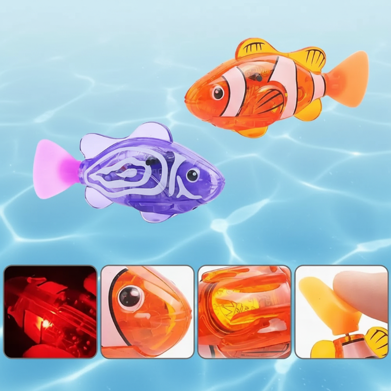 TinySwim – Kul & rörelse – Elektronisk simfisk med LED-ljus