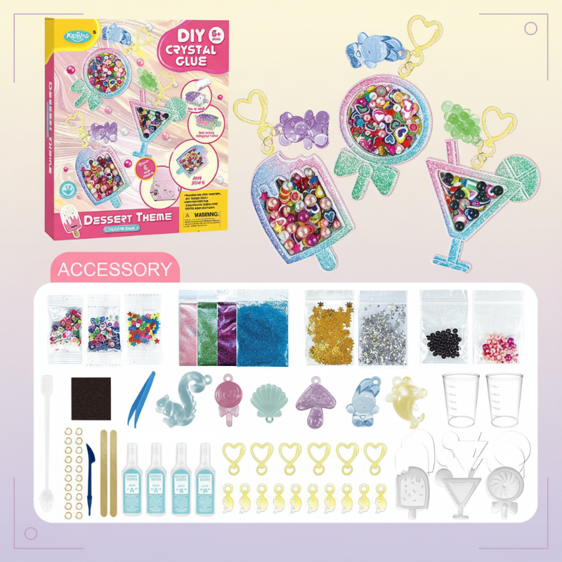 DIY Crystal Keychain Kit – Kreativt & lekfullt – Pysselkit för nyckelringar