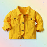 Candy Color-jeansjacka – Lättviktig jeansjacka för barn