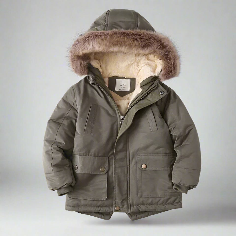 CozyTrend – Varm och elegant – Parkas vinterjacka med pälskrage