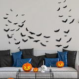 SpookyGlow – Läskigt & stämningsfullt – LED-väggdekoration med Halloween-fladdermus