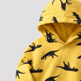 DinoStyle – Varm och andningsbar – Hoodie med Triceratops-tryck