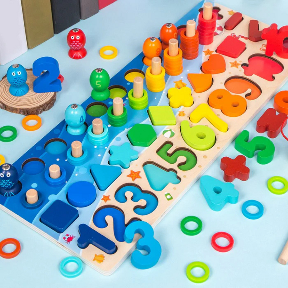 Woods™ - Montessori lekbräda i trä | Utveckla dina kognitiva färdigheter