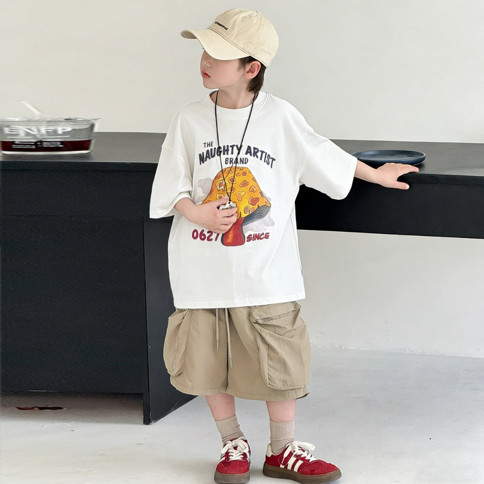 MushroomPlay – Casual & Streetwear – Oversized T-shirt med svampmotiv