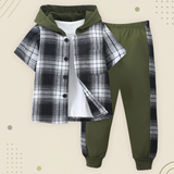 Boys Checkered Outfit – Trendigt och bekvämt – Rutigt klädset för barn