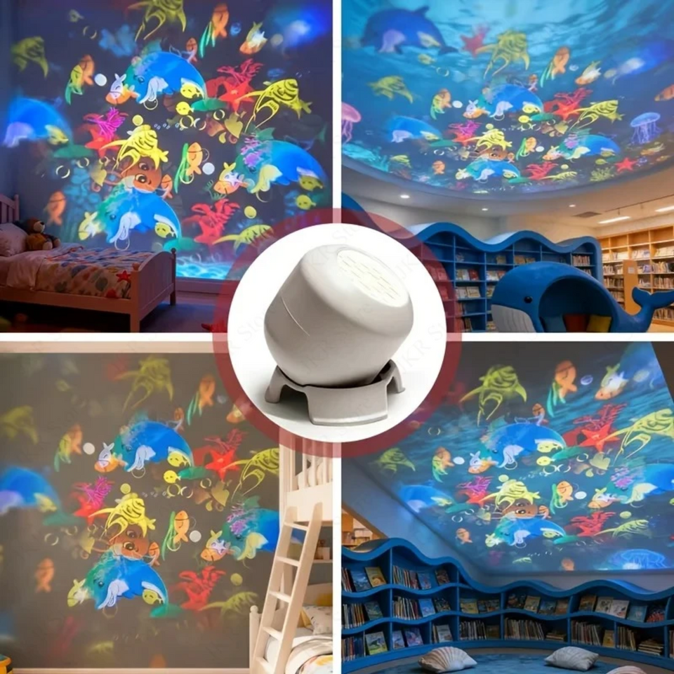 SeaDream – Lekfullt & lärorikt – 360° roterande LED-nattlampa