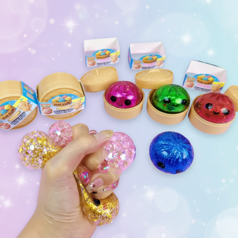 FunSquish – Färgglatt & glitterkul – Glitter-squishy-klumpar