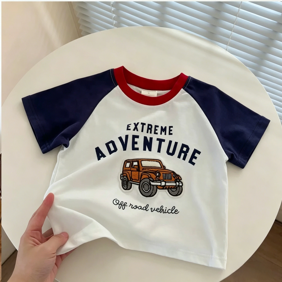 StreetBoy – Coolt & bekvämt – Barn-T-shirt med raglanärmar och tryck