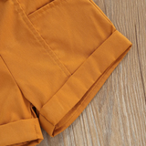 MiniFashionista – Elegant & Trends – Set för flickor med topp, shorts och midjeväska
