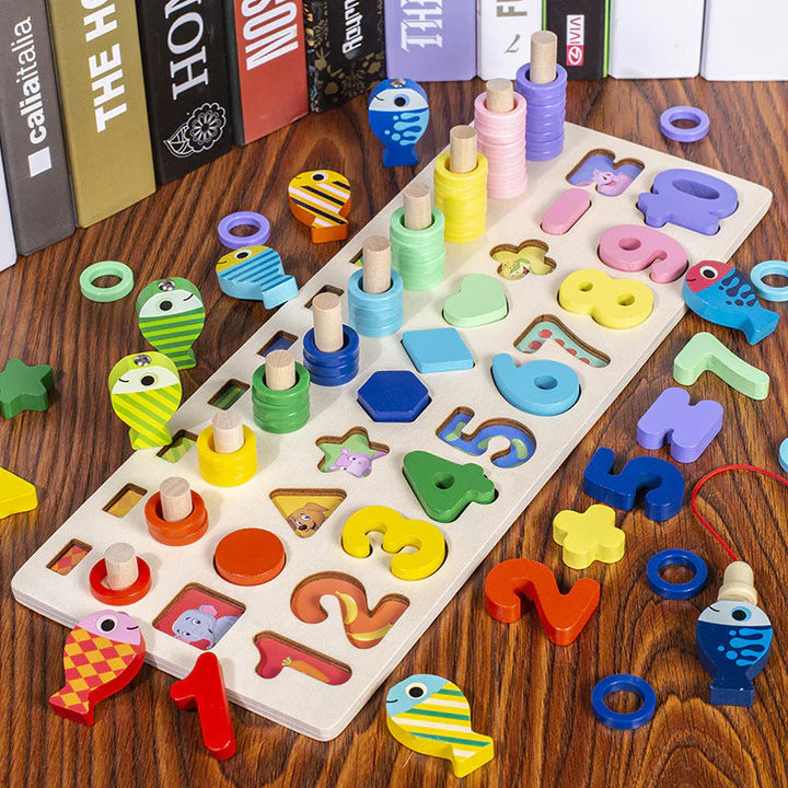 Woods™ - Montessori lekbräda i trä | Utveckla dina kognitiva färdigheter