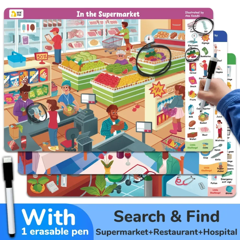 Search and Find Game – Lärande & lek – Aktivitetsbok